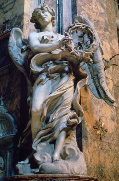 いばらの冠を持つ天使、1667〜1669年 作： Gian Lorenzo Bernini