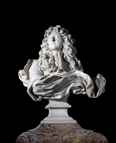 フランス国王ルイ14世の胸像。ジャン・ロレンツォによる彫刻 作： Gian Lorenzo Bernini