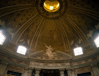 キリナルの聖アンデレ教会、建築家ジャン・ロレンツォ・ベルニーニ（1598-1680）、イタリア・ローマ、内部ドーム 作： Gian Lorenzo Bernini
