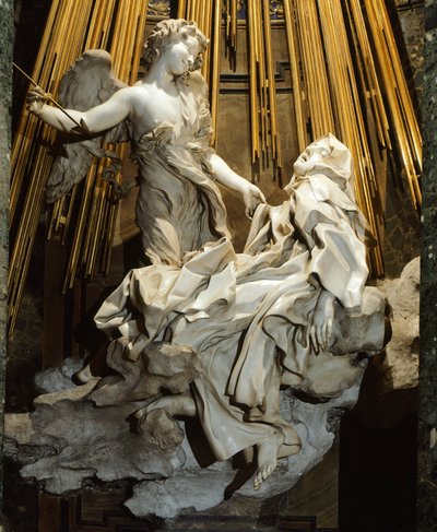 イタリア、ローマ、サンタ・マリア・デッラ・ヴィットリア教会、アビラの聖テレサのエクスタシー 作： Gian Lorenzo Bernini