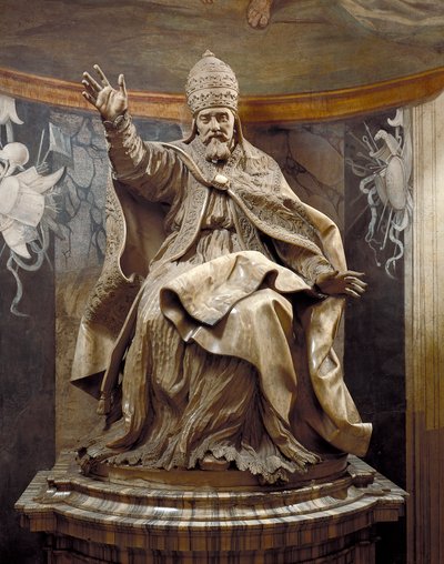 教皇ウルバン8世 ジャン・ロレンツォ・ベルニーニ（1598-1680）とアシスタントによる大理石の作品 作： Gian Lorenzo Bernini