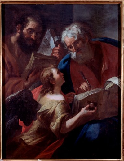 聖マタイと別の伝道者の表現 作： Gian Lorenzo and Michelangelo Bertolotto