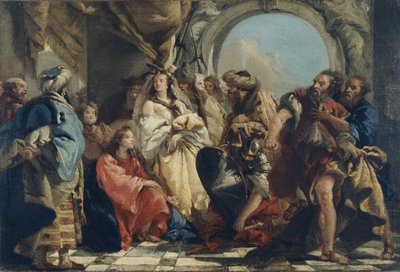 キリストと姦淫の女（油彩・キャンバス） 作： Giandomenico (1727 1804) Tiepolo