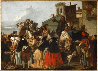 ル・シャルラタン - 歯医者 1754-55年頃... 作： Giandomenico (1727-1804) Tiepolo