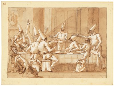 パンチネロスの饗宴 作： Giandomenico (1727 1804) Tiepolo