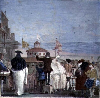 新世界、「フォレステリア」（ゲストハウス）から 1757年（フレスコ画） 作： Giandomenico  Tiepolo
