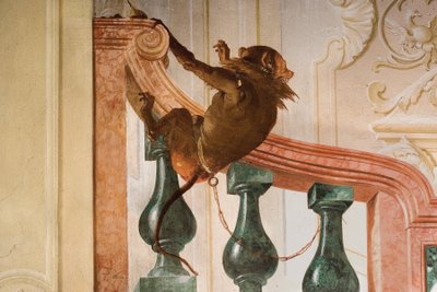フォレステリアの謝肉祭風景の間」の「猿」の詳細 作： Giovanni Domenico Tiepolo