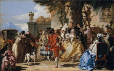 田舎の踊り、1755年頃 作： Giovanni Domenico Tiepolo
