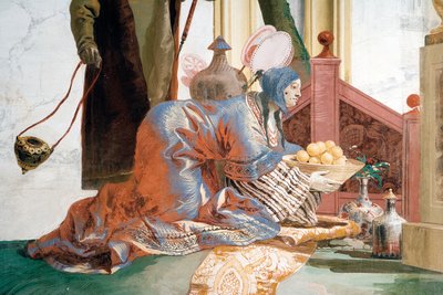 果物の提供から月の神への詳細、フォレステリアのチャイニーズルーム、1757年 作： Giovanni Domenico Tiepolo