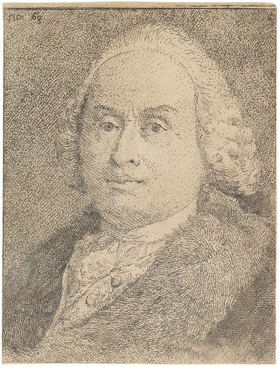 ジョヴァンニ・バッティスタ・ティエポロの肖像 1696-1770, 1770. 作： Giandomenico Tiepolo