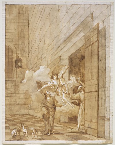 刑務所からのセントピーターとセントジョンの解放、1770年頃 作： Giovanni Domenico Tiepolo