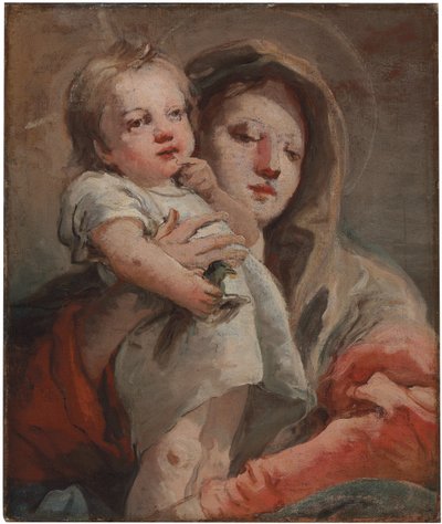 ゴールドフィンチを持つマドンナと子供 作： Giovanni Domenico Tiepolo