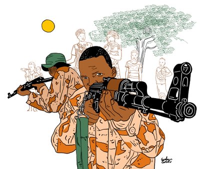 軍事アフリカ、2022年（デジタル） 作： ジャンルカ・コスタンティーニ