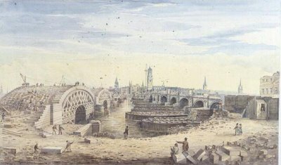 旧ロンドン・ブリッジに並んで新ロンドン・ブリッジを建設 作： Gideon Yates