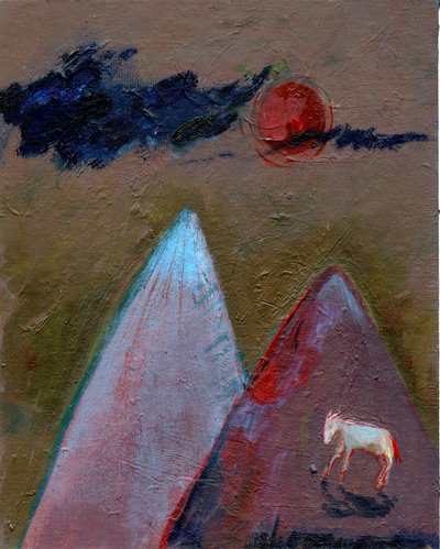レッドムーンナイトの青い雲、2016年 作： Gigi Sudbury