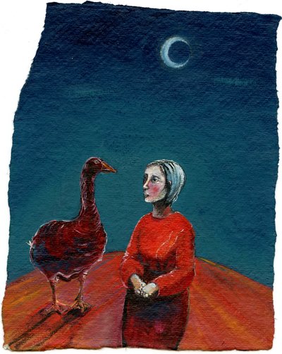 My Goose、2004年（紙に油彩） 作： Gigi Sudbury