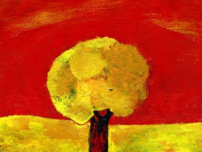 イエローツリー、2006年（紙に油彩） 作： Gigi Sudbury