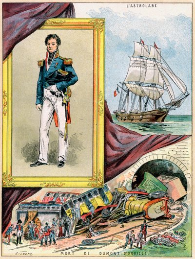 ジュールデュモンデュルヴィル、フランスの探検家および海軍士官、1898年 作： Gilbert