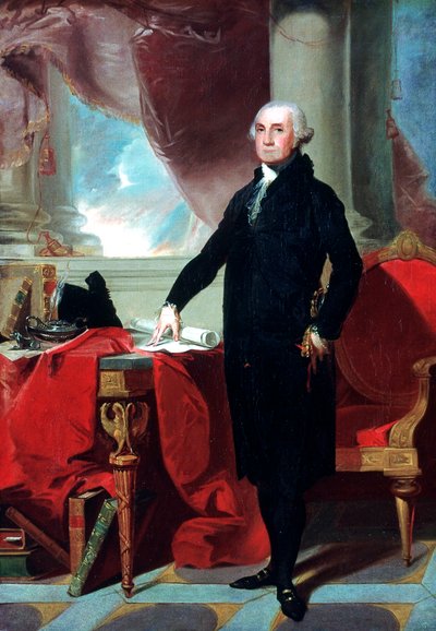 ジョージワシントン1732-99、1796 作： Gilbert Stuart