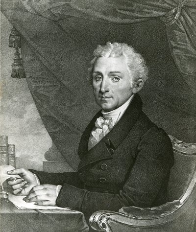 ジェームズ・モンロー（第5代アメリカ合衆国大統領）（モノクロリトグラフ 作： Gilbert Stuart