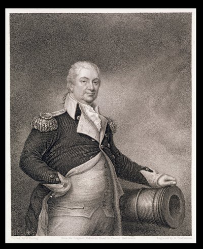 ジョンフランシスユージーンプルードオム（1800-92）によって彫刻されたヘンリーノックス少将（1750-1806） 作： Gilbert Stuart