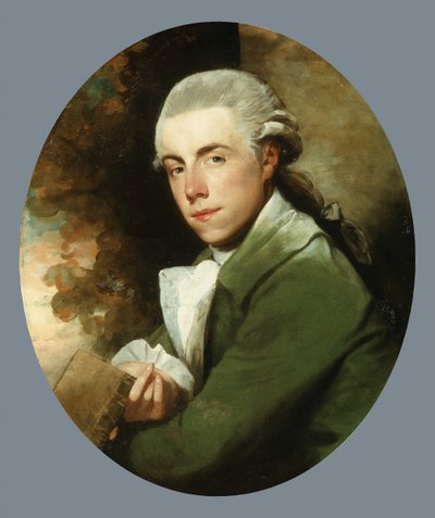 緑のコートを着た男、カリフォルニア州。 1779-85。 作： Gilbert Stuart