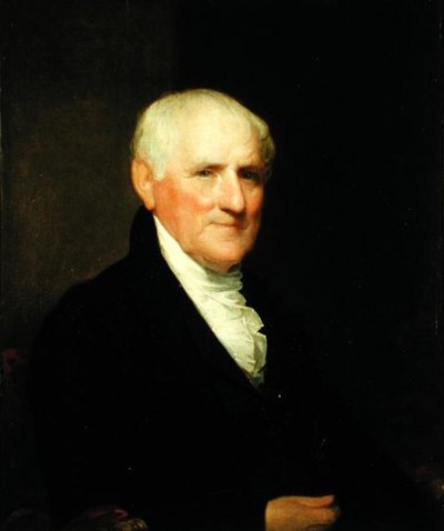 エグバート・ベンソン（1746-1833）の肖像、1820年頃（パネルに油彩） 作： Gilbert Stuart