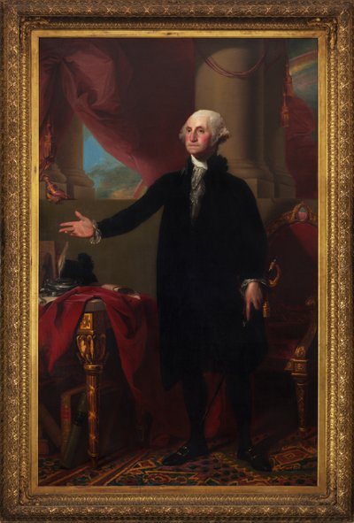 ジョージワシントンの肖像、1796年 作： Gilbert Stuart