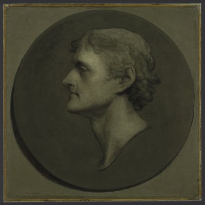 トーマス・ジェファーソン（メダリオンの肖像）、1805（キャンバスに油と卵を敷いた紙） 作： Gilbert Stuart