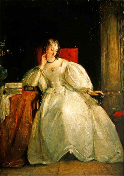 ある女性の肖像（油彩・キャンバス） 作： Gilbert Stuart Newton
