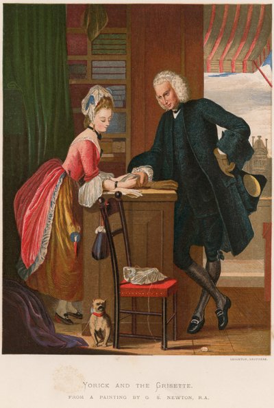 ヨリックとグリゼット 作： Gilbert Stuart Newton