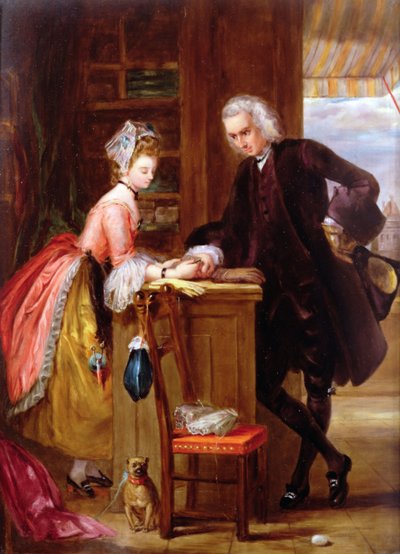 ヨリックとグリゼット、スターンズ・ア・センチメンタル・ジャーニー（磁器） 作： Gilbert Stuart after Newton