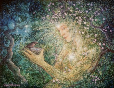春の精, 2001 (アクリル、ボード) 作： Gilbert Williams