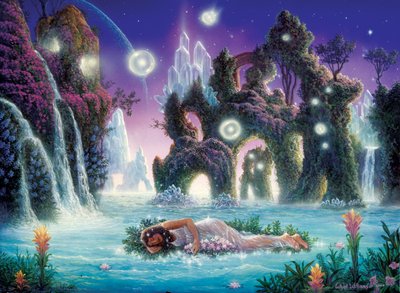 夢想家, 2000 （アクリル、ボード） 作： Gilbert Williams