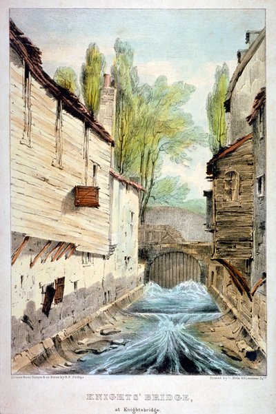 ナイツブリッジ、ナイツブリッジ、ウェストミンスター、ロンドン、c1825 作： Giles Firman Phillips