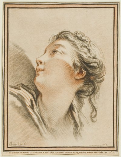 女性の頭 作： Gilles Demarteau