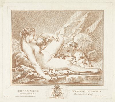 Liggende Venus と Amor en Anteros の出会い 作： Gilles Demarteau