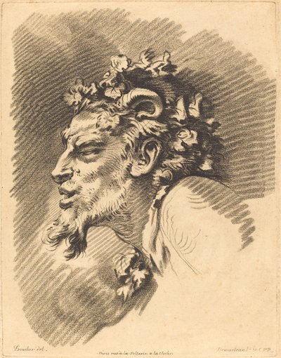 牧神の頭 作： Gilles Demarteau, the Elder after François Boucher