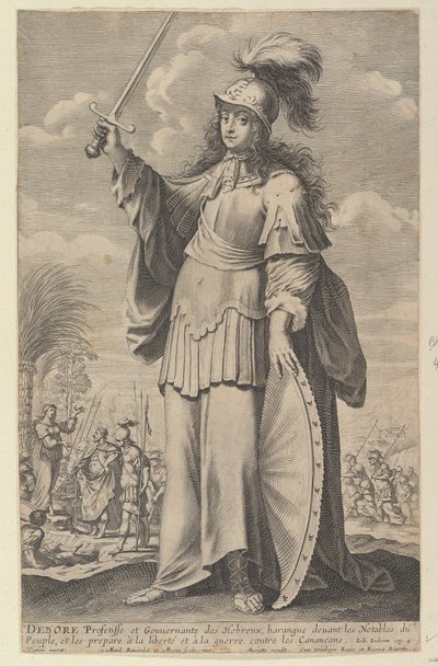 デボラ、1647年。クリエイター：ジル・ルスレ、アブラハム・ボッセ。 作： Gilles Rousselet and Abraham Bosse