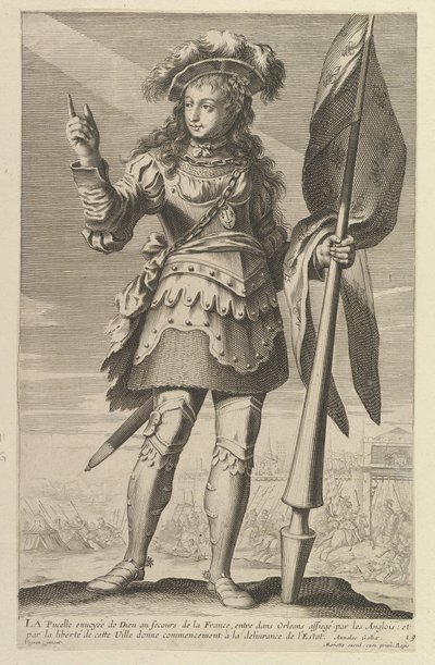オルレアンの乙女、1647年。クリエイター：ジル・ルスレ、アブラハム・ボッセ。 作： Gilles Rousselet and Abraham Bosse