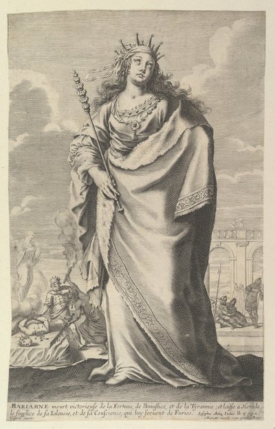 マリアンヌ、1647年。クリエイター：ジル・ルスレ、アブラハム・ボッセ。 作： Gilles Rousselet and Abraham Bosse