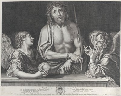 3 人の天使が描かれた Ecce Homo、1634～86 年。 作： Gilles Rousselet