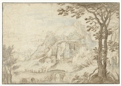 川のある山の風景 作： Gilles van Coninxloo (II)