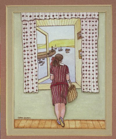 ハーバービュー、1986（紙に水彩） 作： Gillian Lawson