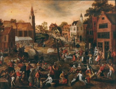 村のお祭り、16 世紀半ば.. 作： Gillis Mostaert