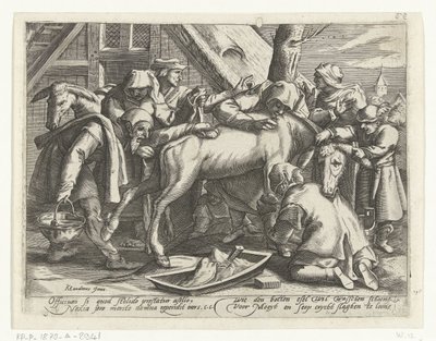 ロバを洗う 作： Gillis van Breen
