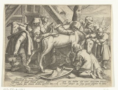 ロバを洗う 作： Gillis van Breen