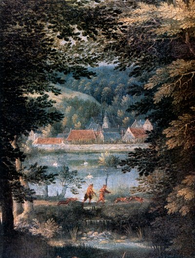 風景、16世紀。 作： Gillis van Coninxloo