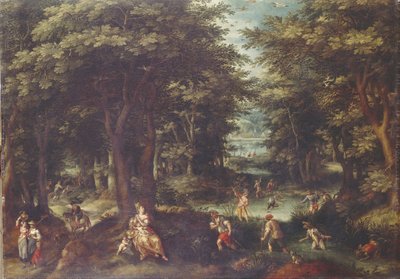 リキアのレトと農民のいる風景 作： Gillis van Coninxloo