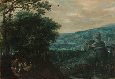 ヴィーナスとアドニスのある風景 作： Gillis van Coninxloo